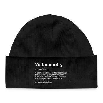 Voltammétrie Polarographie Chimie - Bonnet bébé bio - noir - Devant