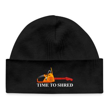 Time to Shred – Orange Guitar Tool - Baby Organic Beanie - black - Front