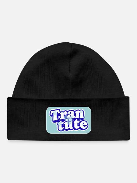 Real tranbage in service - Baby Organic Beanie - black