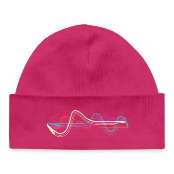 Lines. - Baby Organic Beanie - hot pink - Front