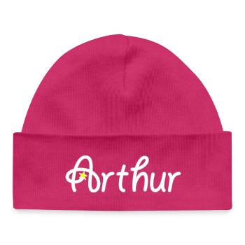 Arthur - Baby Organic Beanie - hot pink - Front