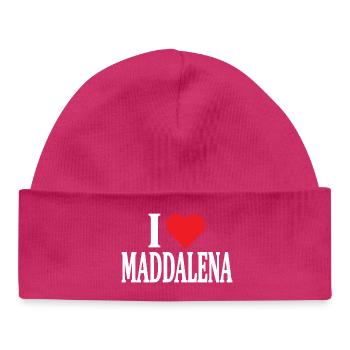 t-shirt I love Maddalena t-shirt gift idea - Baby Organic Beanie - hot pink - Front