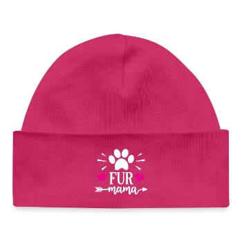 Maman à fourrure - Bonnet bébé bio - hot pink - Devant