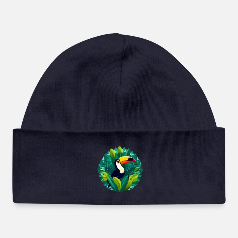 Toucan - Bonnet bébé bio - bleu marine