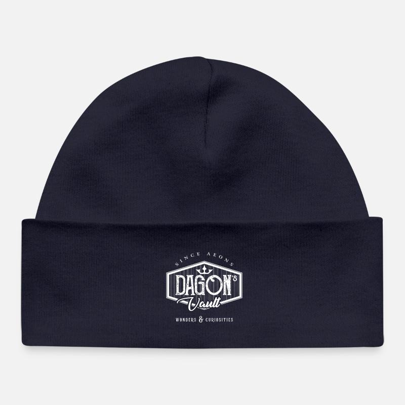 DAGON LOGO BLANC - Bonnet bébé bio - bleu marine