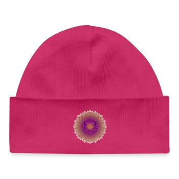 Ancient Wisdom Mandala - Baby Organic Beanie - navy - Front