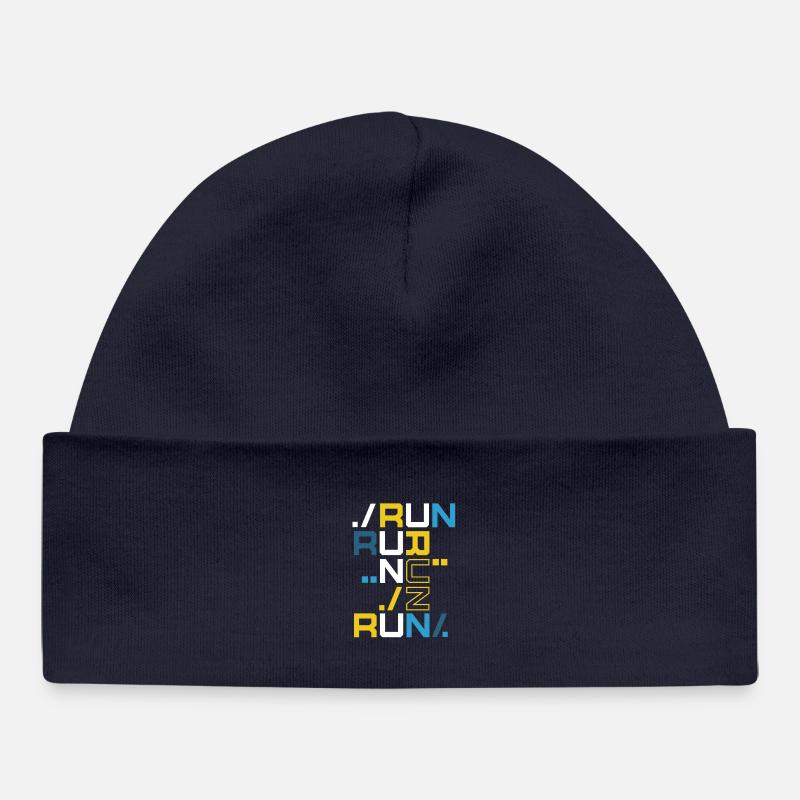 Chemise Run Run Run - Bonnet bébé bio - bleu marine