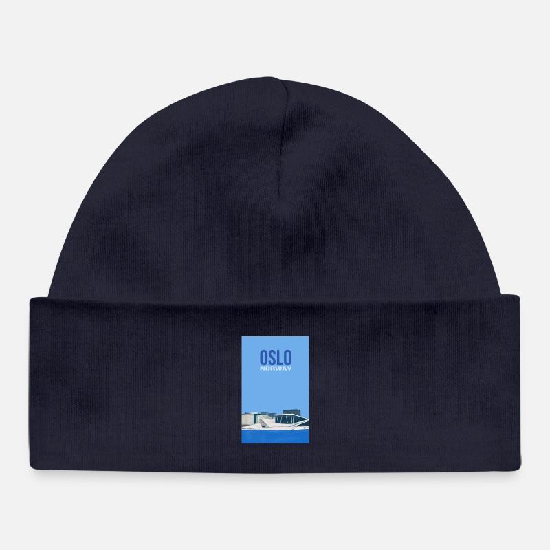 Oslo Norvège - Bonnet bébé bio - bleu marine