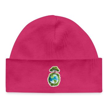 Terre Mère - Bonnet bébé bio - hot pink - Devant