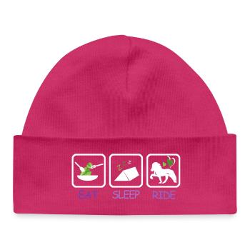 iceland competition shirts vegetarian tent ride - Baby Organic Mütze - hot Pink - Vorne