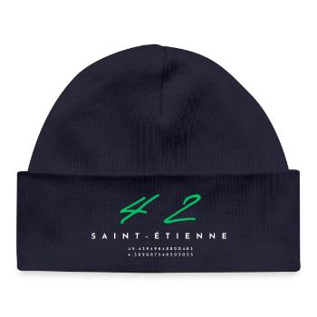 Saint-étienne - cadeau - hollywood - Bonnet bébé bio - bleu marine - Devant