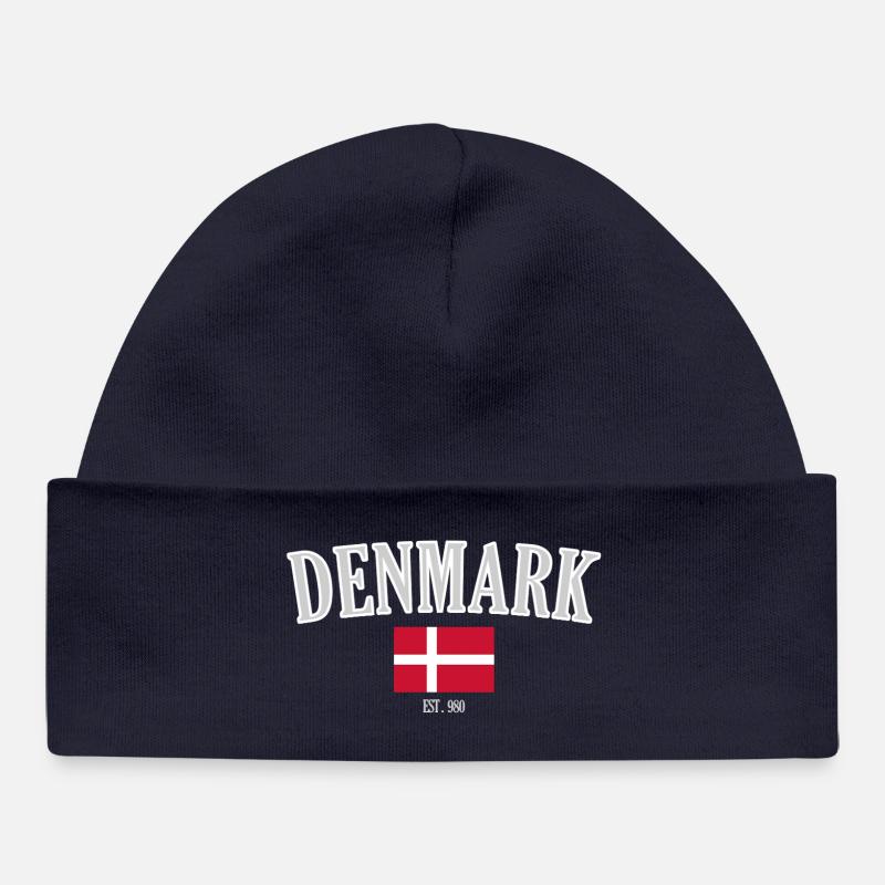Danemark depuis 980 – nostalgie de la Scandinavie - Bonnet bébé bio - bleu marine