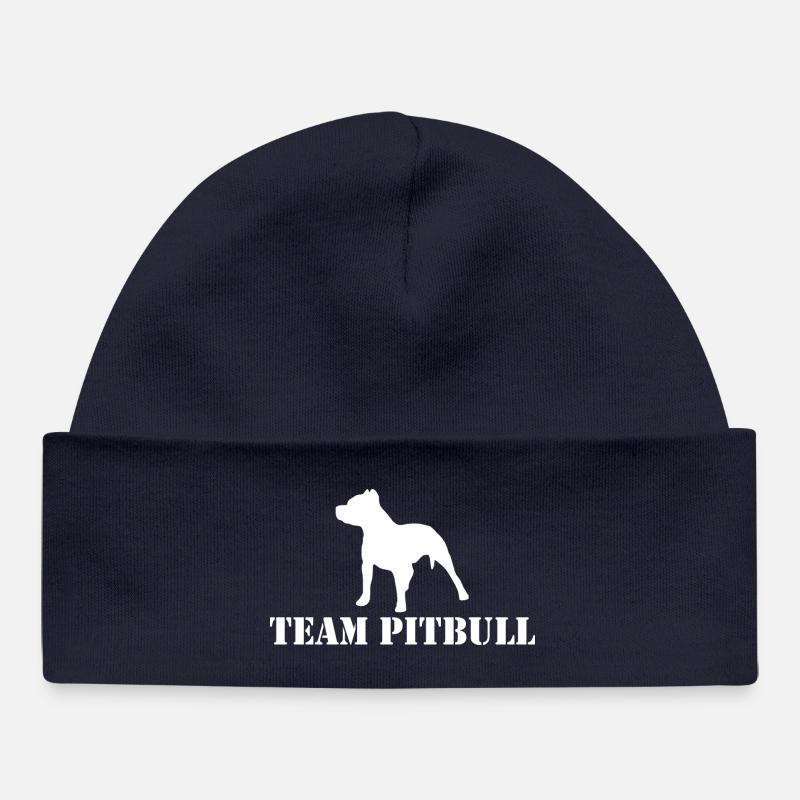 team pitbull - Bonnet bébé bio - bleu marine