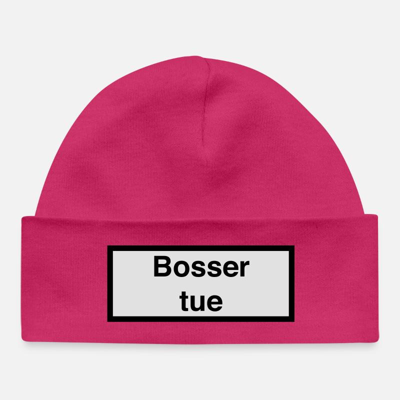 Bosser tue :) - Bonnet bébé bio - hot pink