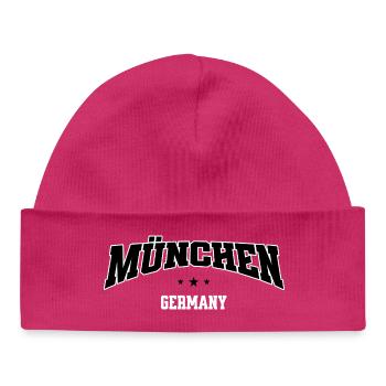 Munich Germany Vintage College Design - Baby Organic Beanie - hot pink - Front
