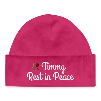 Timmy Wal Shirt Gift - Baby Organic Beanie - hot pink - Front