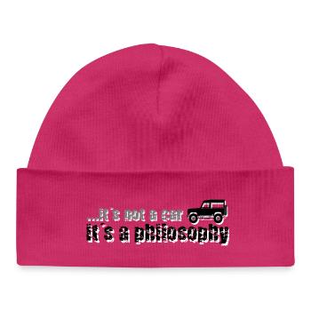 Philosophy Defender - Baby Organic Beanie - hot pink - Front