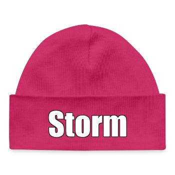 Storm - (Human Name) - Baby Organic Beanie - hot pink - Front