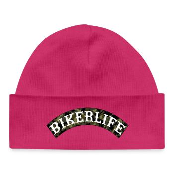 Biker_life_camouflage - Baby Organic Mütze - hot Pink - Vorne