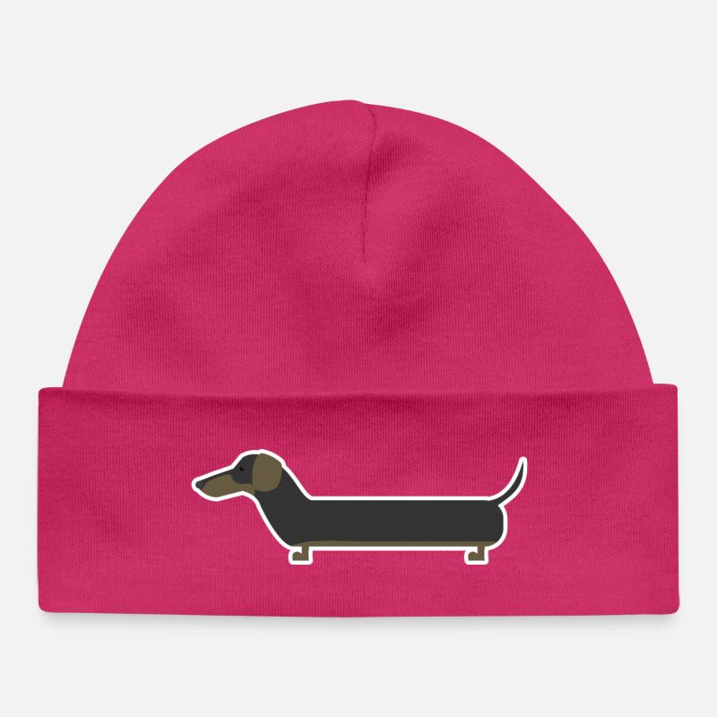 Dackel - Baby Organic Mütze - hot Pink