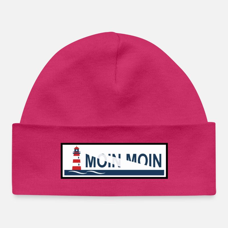 Basse-Saxe Moin Moin - Bonnet bébé bio - hot pink