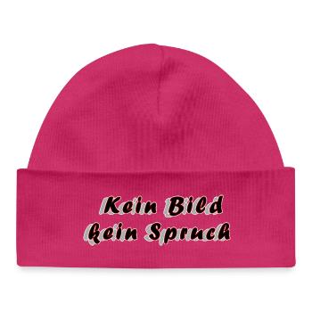 Kein Bild kein Spruch – Anti‑Spruch Minimalismus - Baby Organic Mütze - hot Pink - Vorne