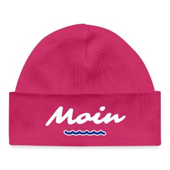 Wi secht Moin nordische Welle - Baby Organic Mütze - hot Pink - Vorne
