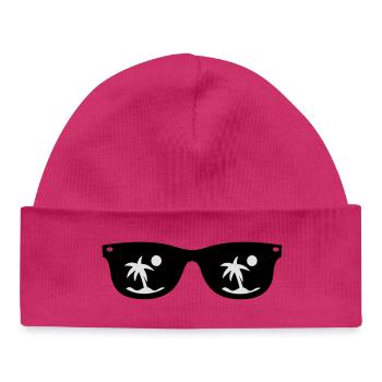 Lunettes de soleil - Bonnet bébé bio - hot pink - Devant