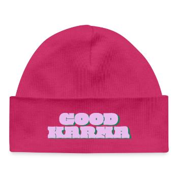 Gutes Karma Retro Pop - Baby Organic Mütze - hot Pink - Vorne