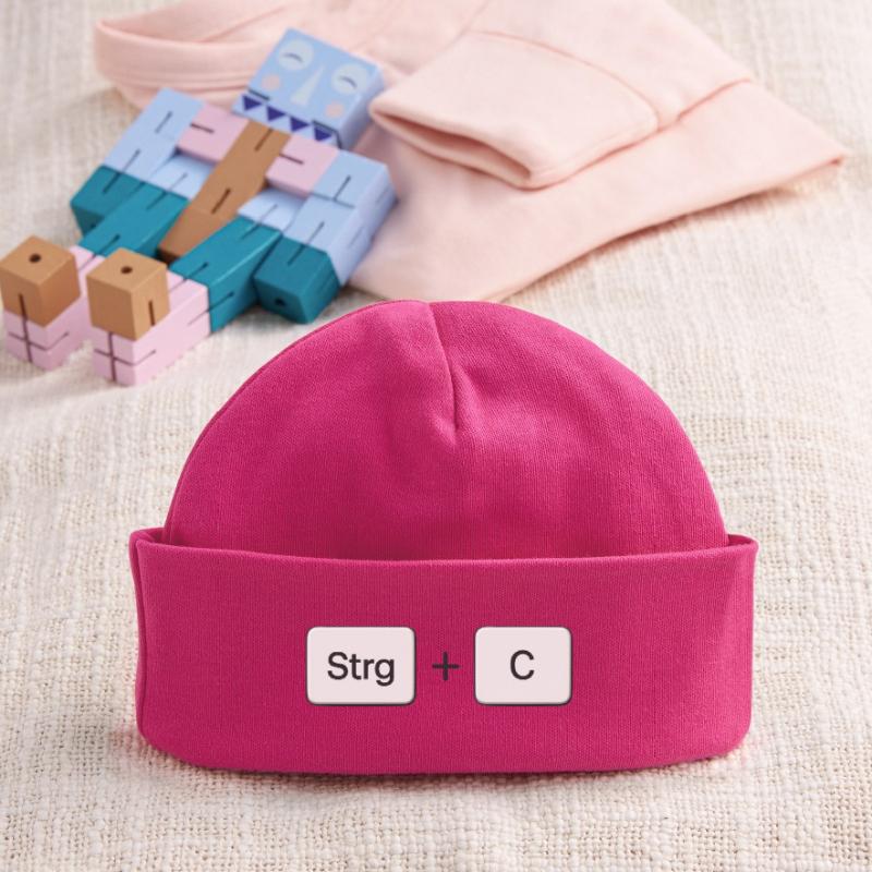 Key Combination Copy Ctrl + C Baby Organic Beanie