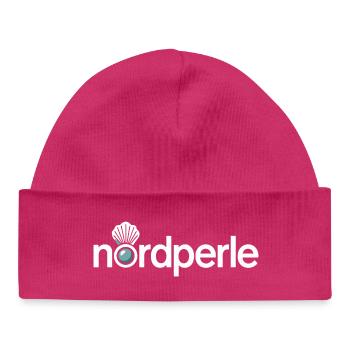Nordperle Hamburg Nordsee Ostsee Norddeutsch Deern - Baby Organic Mütze - hot Pink - Vorne