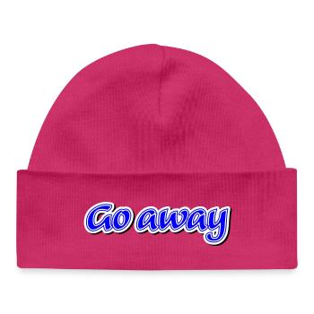 Go away Claim - Vectorgraphic - Baby Organic Mütze - hot Pink - Vorne