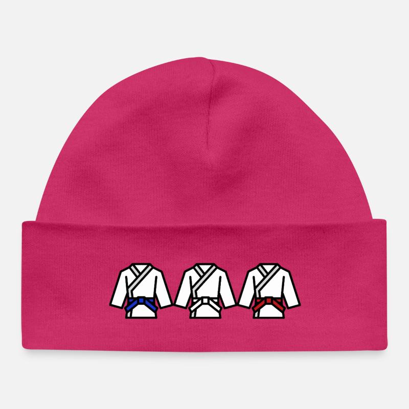 J'aime le judo - Bonnet bébé bio - hot pink