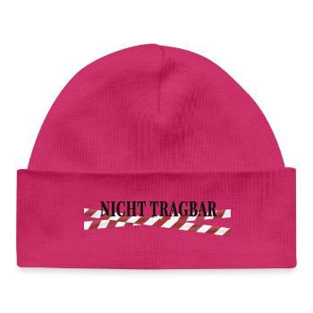 Unwearable – Black Humor Statement Design - Baby Organic Beanie - hot pink - Front