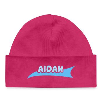 Geschenk für Aidan - Baby Organic Mütze - hot Pink - Vorne