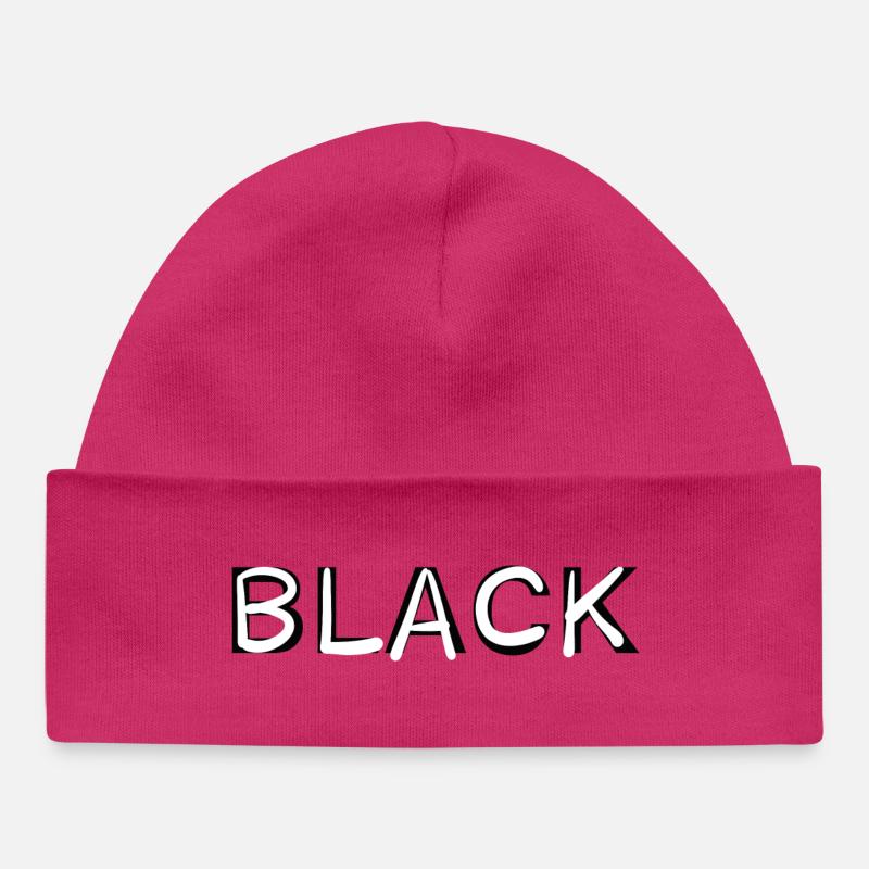 NOIR - Bonnet bébé bio - hot pink