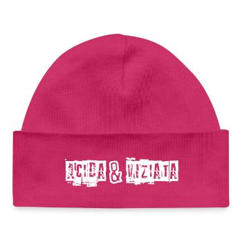 Acides et Rassis - Bonnet bébé bio - hot pink - Devant