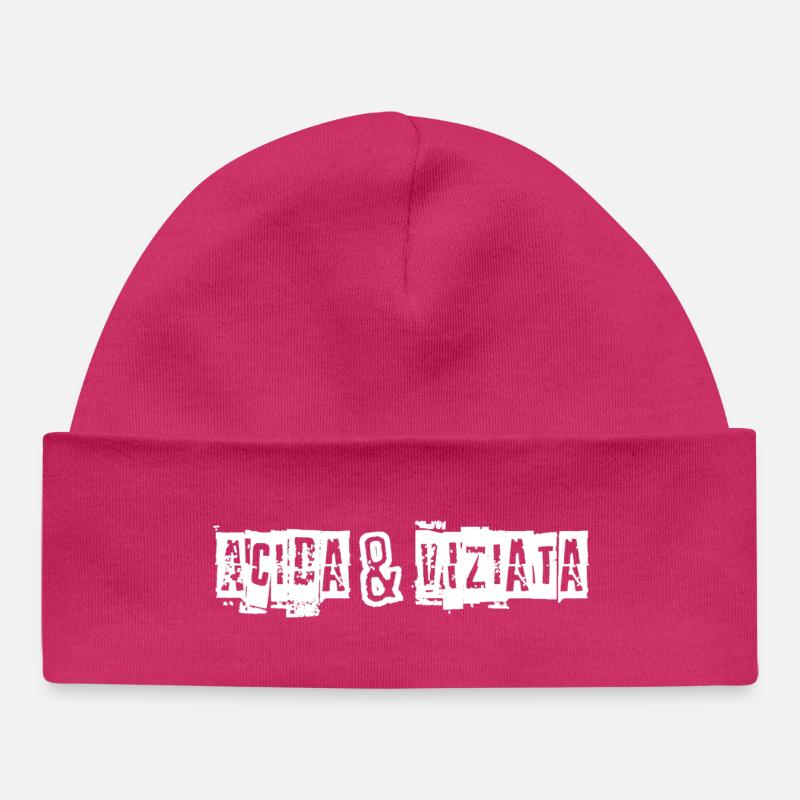 Acides et Rassis - Bonnet bébé bio - hot pink