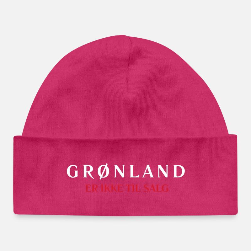 Bannière Groenland Interdite à vendre - Bonnet bébé bio - hot pink