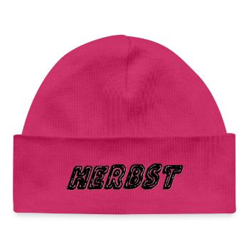 Herbstblätter Trenddesign - Baby Organic Mütze - hot Pink - Vorne