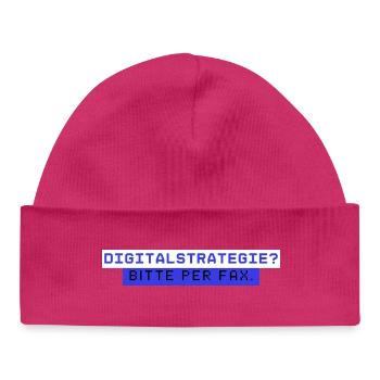 Stratégie digitale ? Veuillez faxer Office Humor - Bonnet bébé bio - hot pink - Devant