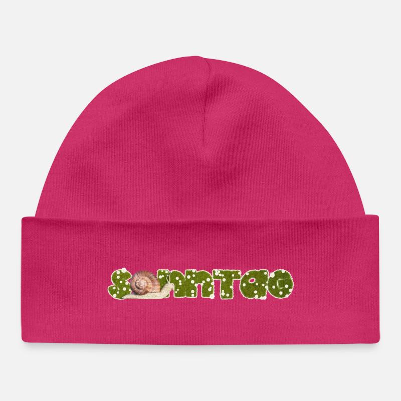 Escargot du dimanche - Bonnet bébé bio - hot pink