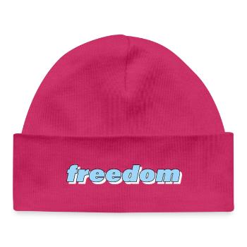 Freedom - Baby Organic Beanie - hot pink - Front