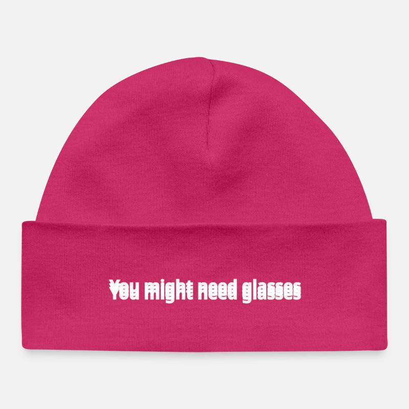You Might Need Glasses - Bonnet bébé bio - hot pink
