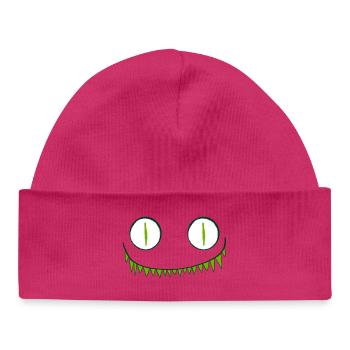 Yeux monstrueux - Bonnet bébé bio - hot pink - Devant