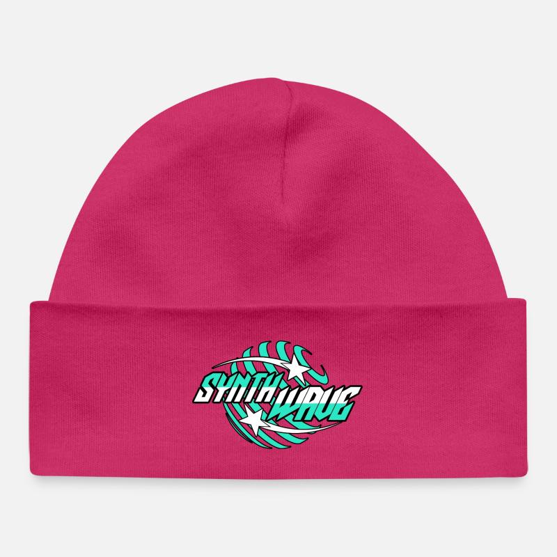 Synthétiseur Synth Wave - Bonnet bébé bio - hot pink