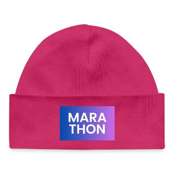 Conception de chemise dégradée Marathon - Bonnet bébé bio - hot pink - Devant