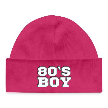 80s - Baby Organic Beanie - hot pink - Front