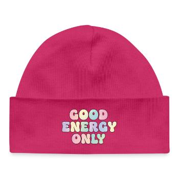 Seulement de l’énergie positive - Bonnet bébé bio - hot pink - Devant
