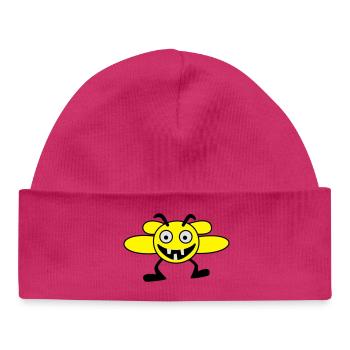 abeilles mâles - Bonnet bébé bio - hot pink - Devant